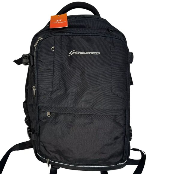 Maelstrom KB-05 Unisex Black Nylon Adjustable Strap Travel Backpack - Picture 1 of 13